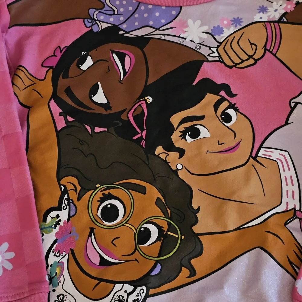 Pink Cartoon Character Sweatshirt with Crew Neck - Picture 3 of 9